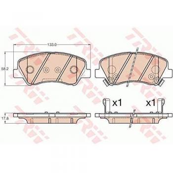 TRW AUTOMOTIVE GDB3548 Pastiglie Freno Ant. Kia/Hyundai Rio/Accent/Solaris