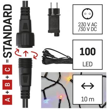 Outdoor 10m Multicolor Connector String Set with Timer