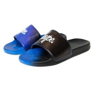 Hype Childrens Unisex Boys Non-Slip Black to Blue Fade Sliders