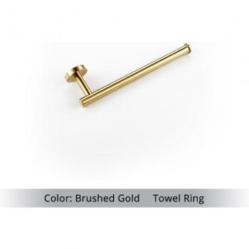 Hand Towel Bar with Round Toilet Paper Holder and Hooks
