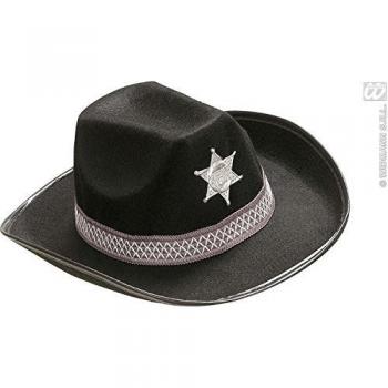 Widmann Kids Schwarzer Sheriff‑Cowboihut