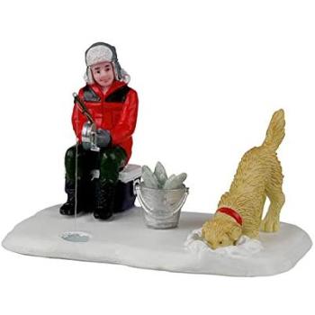 Natale in Ghiaccio: Personaggio Pescatore Lemax per Decorazione Festiva
