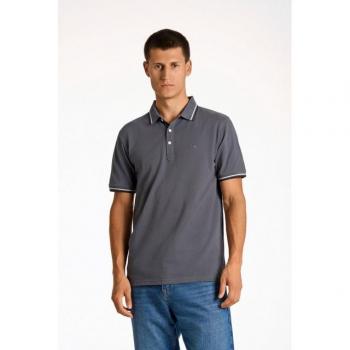 LINDBERGH Polo T-Shirt, Logo‑Stickerei, abgesetzte Bündchen