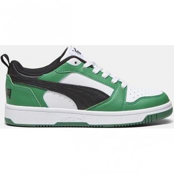 Puma Chaussures Rebound V6 Lo Jr Enfant Blanc/Vert