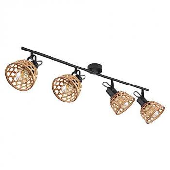 Éclairage plafond orientable 80x13x19 cm, finition bois
