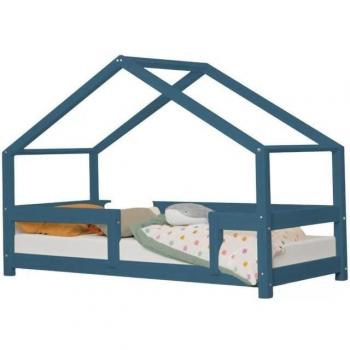 Lit Cabane Enfant Lucky 120x190 Bleu Marine