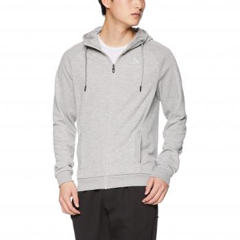 Herren-Core-Hoodie Midlayer ODLO Vollverschluss Grau-Melange L