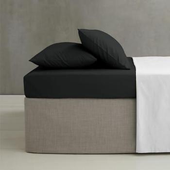 Katherine Lansfield Black Easy Care Perkal Fitted Sheet