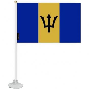 Vacuum‑Pocket Mini Barbados Flag – 14x21 cm Polyester, Full‑Color Print Both Sides