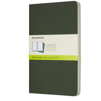 Moleskine Myrtle Green Large Plain Cahier Journals Pack