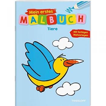 Mein erstes Malbuch Tiere: Fröhliche Motive, starke Konturen, Farbvorschläge