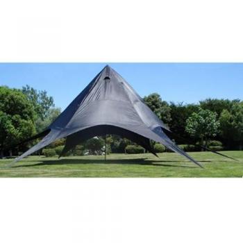 Gazebo Nero a Stella XL 14 Metri di Diametro