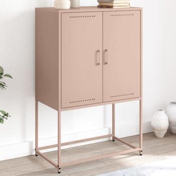 Mueble Aparador de Pino Macizo con Detalles de Ratán – 40 × 30 × 90 cm (Marrón)
