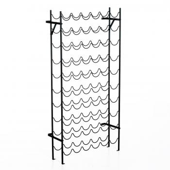 HOMCOM Weinregal 60 Flaschen Metall Schwarz
