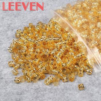 200pcs Dreadlock Rings in Red, Gold, Silver
