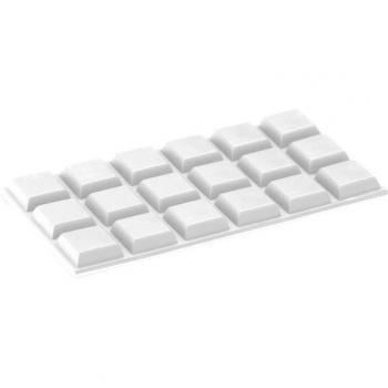 20 Tampons adhésifs Inofix 12x12 mm blanc