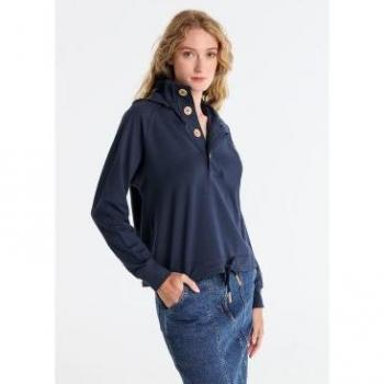 Manga Larga Lois Jeans Sudadera con Capucha Desmontable