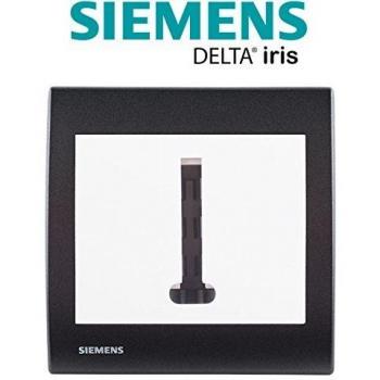 Prise Téléphone Blanc Delta Iris + Plaque Anthracite