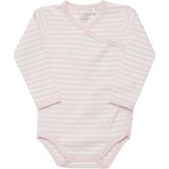 FIXONI Langarm Body Rosa mit Streifenmuster