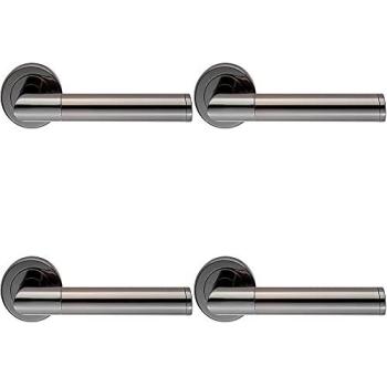 Sectional Round Rose Handle with Black Nickel Finish