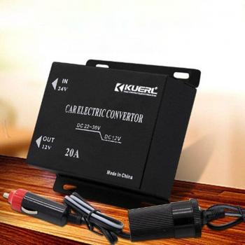 Car Power Supply DC 24V to DC 12V Inverter 20A