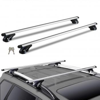 Universal 120 cm Aluminum Roof Rack Crossbars – 90 kg Load, Side Rail Gap Included