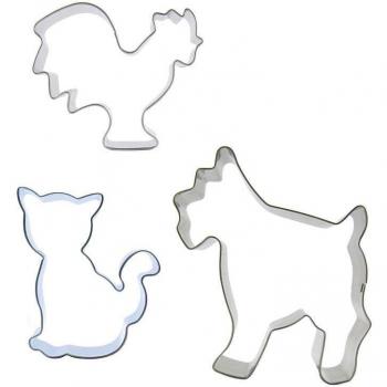 Dog, Cat, Chicken Shaped Cookie Molds
