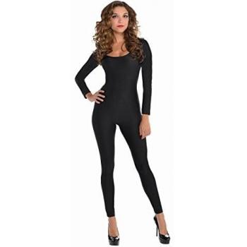 Top lungo nero Black Catsuits per donne size M/L