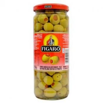 Figaro Green Olives with Paprika Filling 340g