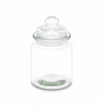 Barattolo trasparente in vetro 250 ml con coperchio (24 unità)