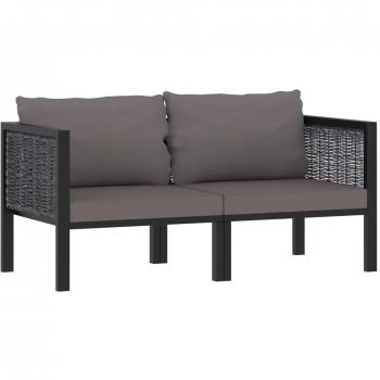 Sonata Anthracite 2-Seater Sofa with Cushions