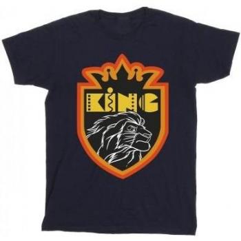 König der Löwen Herren T-Shirt mit Wappen L schwarz