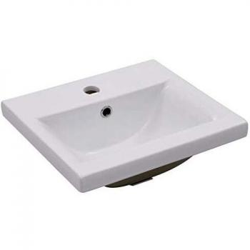 Sonata Basin for Built-in Installation, 42x39x18 cm, Ceramic, White