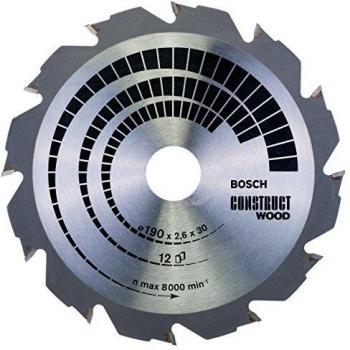 Bosch 2608640633 Construct Wood 190 x 30mm Circular Saw Blade 12T