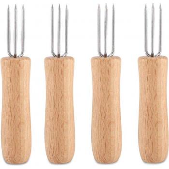 4-Pack Anti-Scald Corn Holders for Grilling