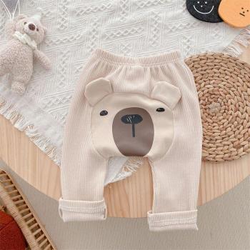 Casual Cartoon Bear Baby Pants for Infants 0-3T