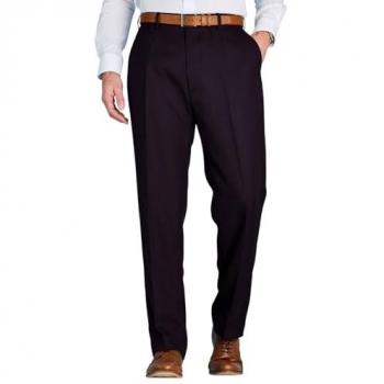 Chums Men's Formal Smart Trousers – Concealed Elastic Waist Black