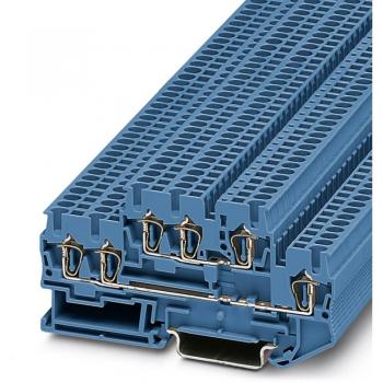 Morsetto passante componibile Blu 6 poli 0.08 mm²
