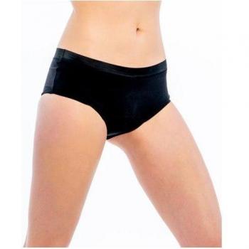 Anaissa Pack de 2 Bragas Menstruales Lavables de Algodón Boston Negras Talla L