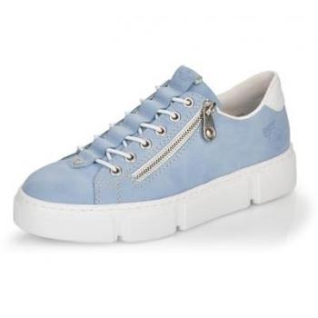 Rieker Slip-On Sneaker mit Reißverschluss außen, Freizeitschuh, Halbschuh, Damen