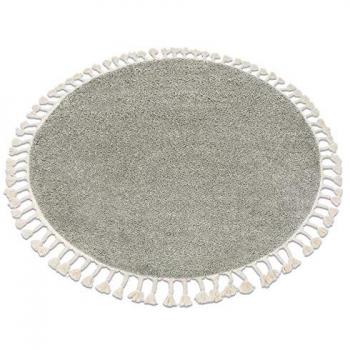 Tapis Marocain Shaggy Cercle Vert 120 cm