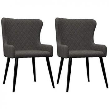 VidaXL Confortables Chaises à Manger en Velours Résistant aux Taches