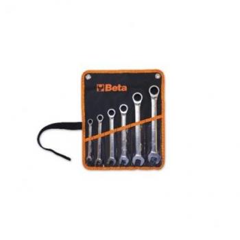 Chiavi combinate a cricchetto Beta 141/B, 8-19mm, 6 pezzi