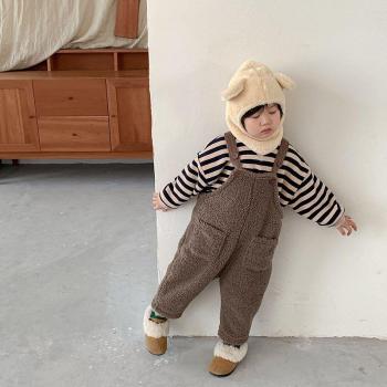 Pantalon « Nuit de Lait » – salopette laine d’agneau épaisse