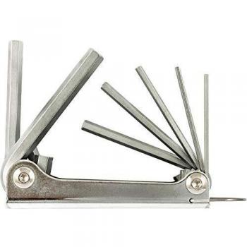 Allen Set Metallo 25‑10 mm – 7 Pezzi con Supporto Pieghevole