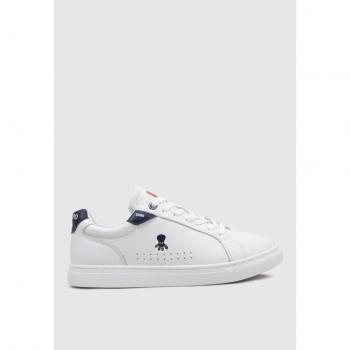 Pureté Moderne – Trotteur Casual à Logo Latéral Blanc