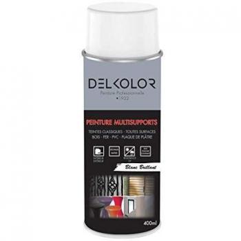 Delkolor Spray Peinture RAL 9010 400ml Blanc Pur