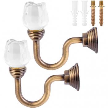 Par de ganchos de cristal para cortinas