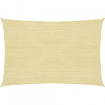 Voile d’ombre 6x7 m, 160 g/m² en PEHD beige – Montage simplifié – Helloshop26