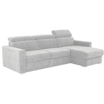 Canapé Convertible Angle Chenille – Couchage à lattes 140 cm, Matelas VIZIR 22 cm